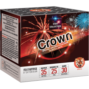 Compact CROWN – 25 Coups Couronnes Scintillantes et Colorées - La Boutique De L'artificier