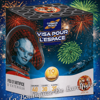 Compact VISA POUR L’ESPACE – 19 Comètes et Bombettes Multicolores - La Boutique De L'artificier
