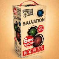 Compact SALVATION – 6 Big Shots Pivoines Multicolores - La Boutique De L'artificier