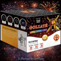Compact GOLIATH MULTICO – 49 Coups Bombettes Multicolores Crépitantes - La Boutique De L'artificier