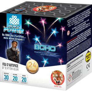 Compact SOFT BOHO – 24 Coups Effets Mosaïque Colorés Acidulés - La Boutique De L'artificier