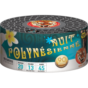 Compact NUIT POLYNÉSIENNE – 90 Coups Bombettes Traçantes et Comètes Sifflantes - La Boutique De L'artificier