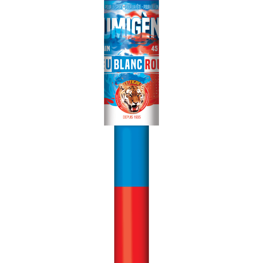 Fumigène à Main 45 secondes Tricolore – T1 - La Boutique De L'artificier