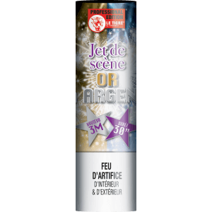 Jet de Scène 3 Mètres 30 Secondes Or & Argent – Effet Double Étincelles - La Boutique De L'artificier