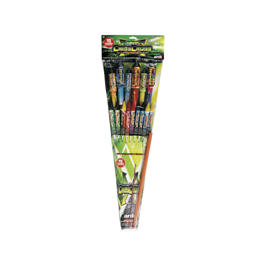 15 Fusées Criss Cross - La Boutique De L'artificier