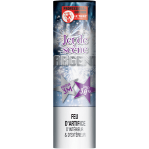 Jet de Scène Argent 3 Mètres 30 Secondes – Fontaine Scénique Scintillante Haute Intensité - La Boutique De L'artificier