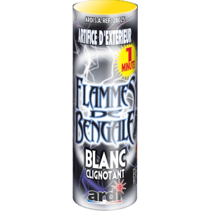FLAMME DE BENGALE BLANC 1 MN - La Boutique De L'artificier