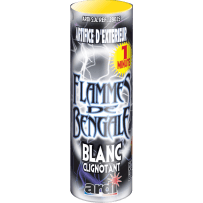 FLAMME DE BENGALE BLANC 1 MN - La Boutique De L'artificier