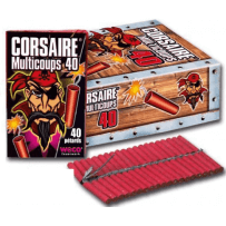 CORSAIRE CHAINE MULTICOUPS 40 PÉTARDS - La Boutique De L'artificier