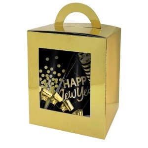 Kit cotillons boîte 10 personnes - or et noir - La Boutique De L'artificier