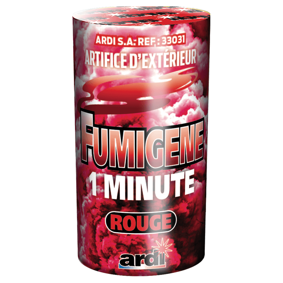 POTS FUMIGÈNE 1MN ROUGE - La Boutique De L'artificier