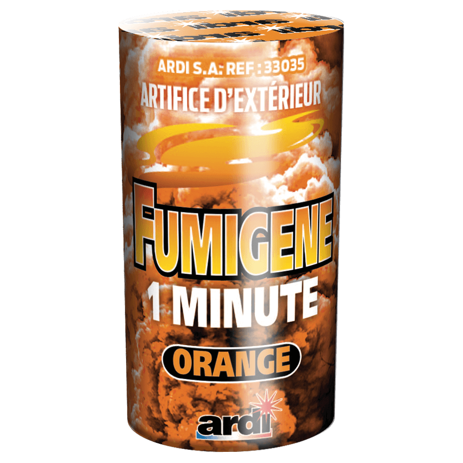 POTS FUMIGÈNE 1MN ORANGE - La Boutique De L'artificier