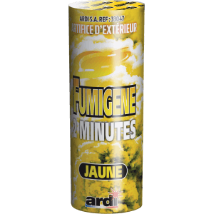 POTS FUMIGÈNE 2MN JAUNE - La Boutique De L'artificier