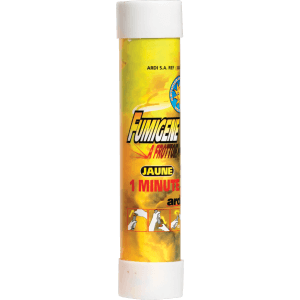 TUBE FUMIGÈNE À FROTTOIR 1MN JAUNE - La Boutique De L'artificier
