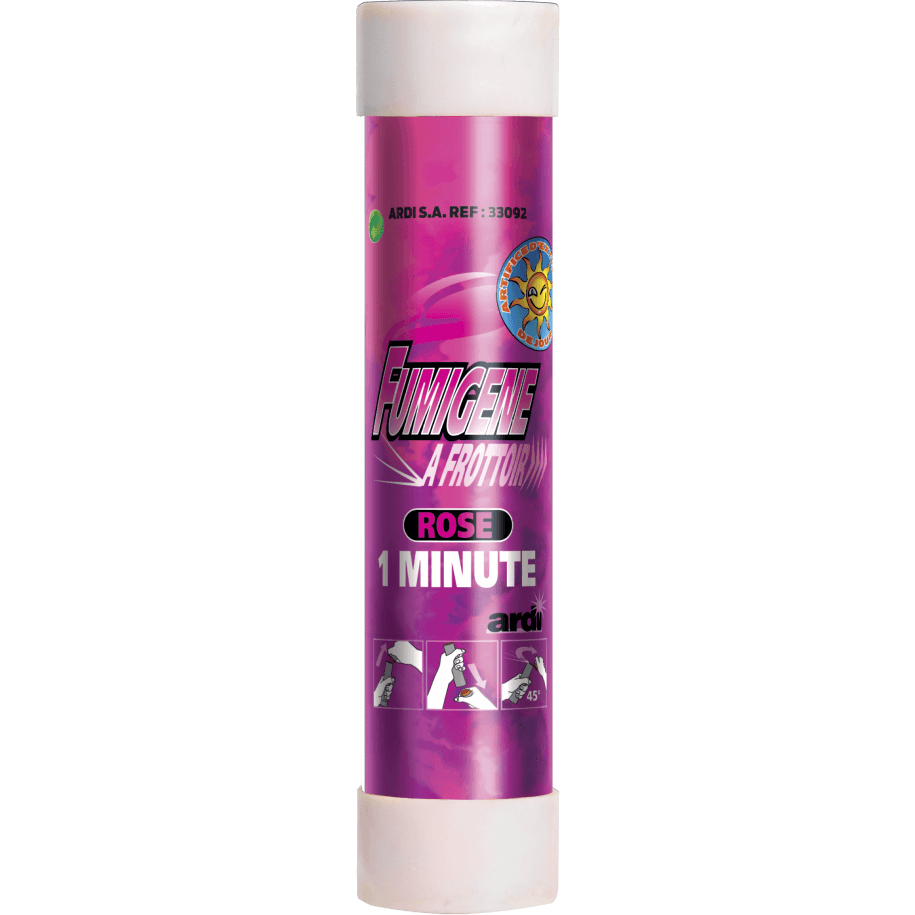 TUBE FUMIGÈNE À FROTTOIR 1MN ROSE - La Boutique De L'artificier