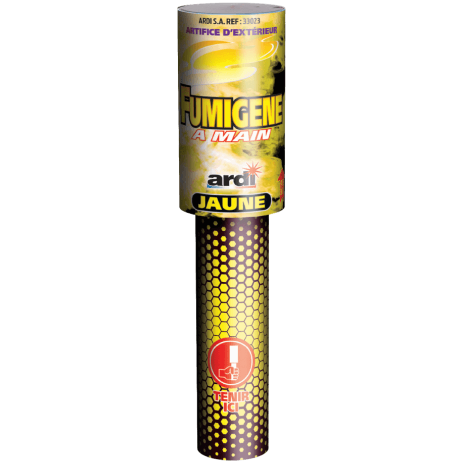 FUMIGÈNE À MAIN JAUNE 45sec - La Boutique De L'artificier