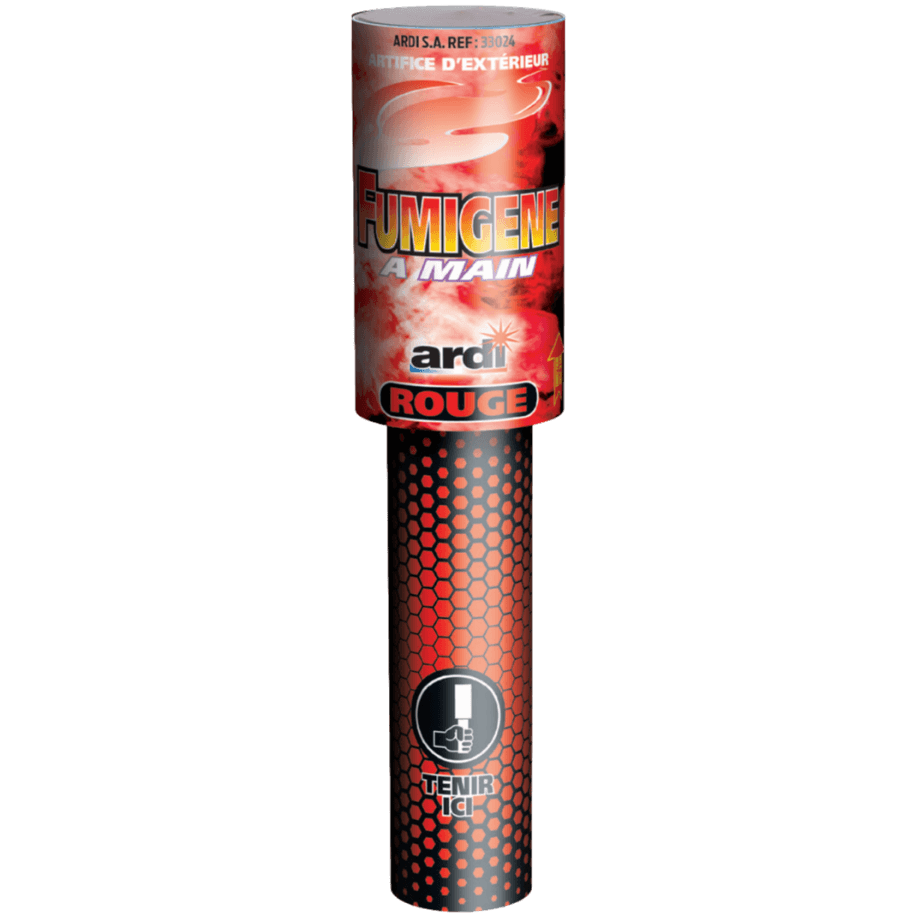 FUMIGÈNE À MAIN ROUGE 45sec - La Boutique De L'artificier