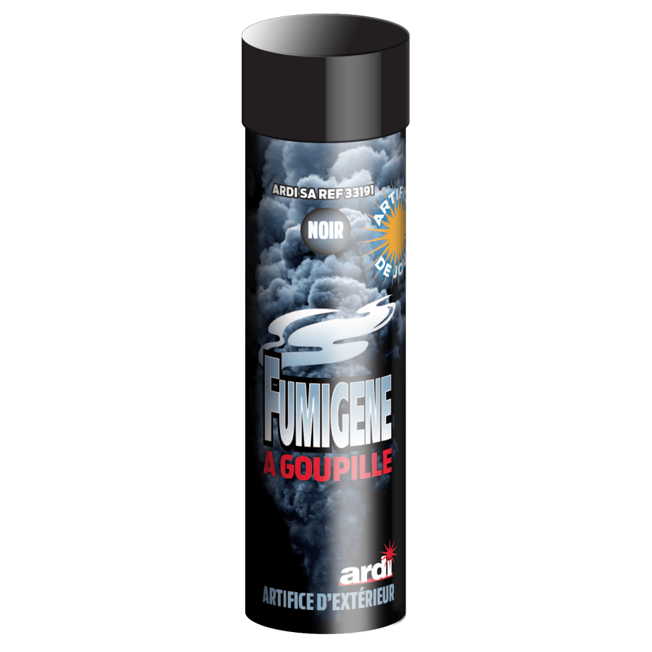 FUMIGÈNE À GOUPILLE 1 MN NOIR - La Boutique De L'artificier