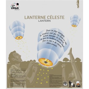 Lanterne céleste blanche 1 mètre - La Boutique De L'artificier