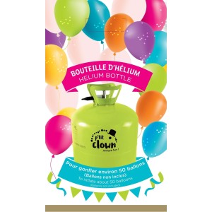 Bouteille d'hélium jetable - capacité 50 ballons, 0,4 m3 - La Boutique De L'artificier