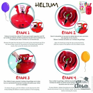 Bouteille d’hélium jetable – 30 ballons – 0,2 m³ - La Boutique De L'artificier