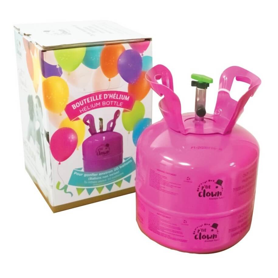 Bouteille d'hélium jetable - capacité 20 ballons, 0,14 m3 - La Boutique De L'artificier