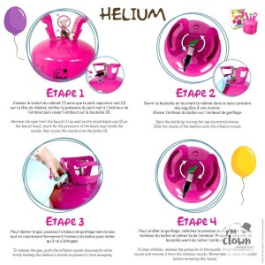 Bouteille d'hélium jetable - capacité 20 ballons, 0,14 m3 - La Boutique De L'artificier