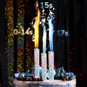 2 Fontaines surprises baby shower Garçon 45 sec. - La Boutique De L'artificier