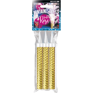 SACHET DE 3 FONTAINES 120MM GERBE ROSE - La Boutique De L'artificier