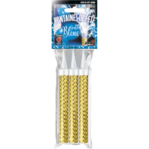 SACHET DE 3 FONTAINES 120MM GERBE BLEUE - La Boutique De L'artificier
