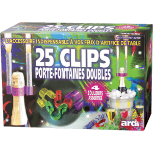 25 CLIPS DOUBLES CLIP AND DRINK - La Boutique De L'artificier