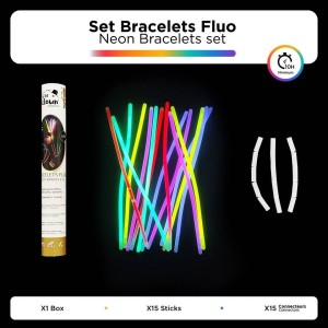 Bracelets fluorescents - lot de 15 - La Boutique De L'artificier