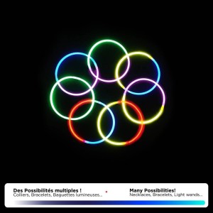 100 Bracelets fluorescents - La Boutique De L'artificier