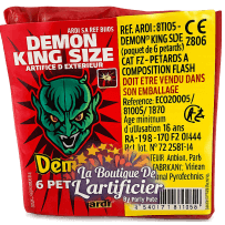 6 PETARDS DEMON KING SIZE - La Boutique De L'artificier
