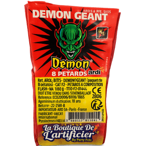 8 PETARDS DEMON GEANT BISON 0 - La Boutique De L'artificier