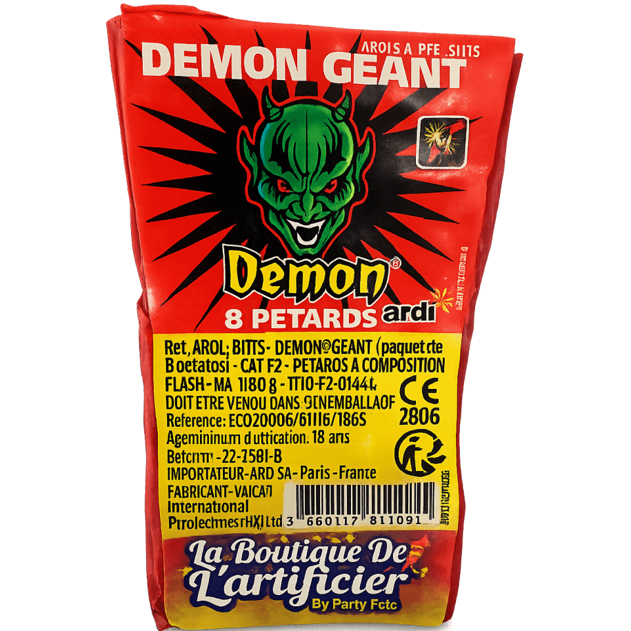 8 PETARDS DEMON GEANT BISON 0 - La Boutique De L'artificier