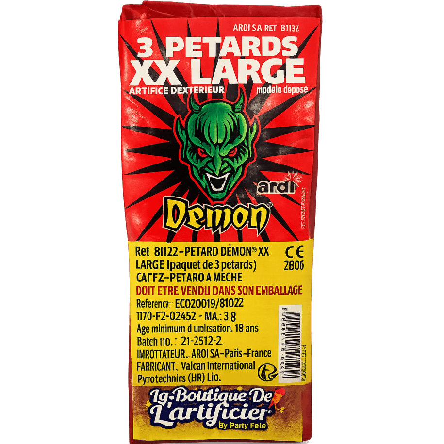 3 PETARDS DEMON XXL - La Boutique De L'artificier