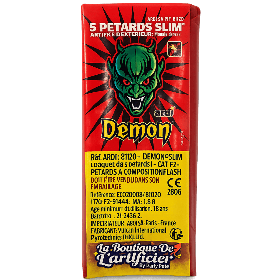 5 PÉTARDS DÉMON SLIM - La Boutique De L'artificier