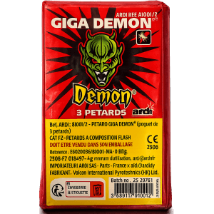 3 PÉTARDS GIGA DÉMON BISON 5 - La Boutique De L'artificier