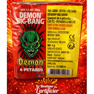 4 PÉTARDS BIG BANG DÉMON BISON 2 - La Boutique De L'artificier