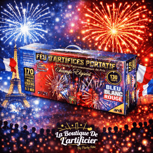 CHAMPS-ÉLYSÉES BLEU BLANC ROUGE 1mn30 - La Boutique De L'artificier