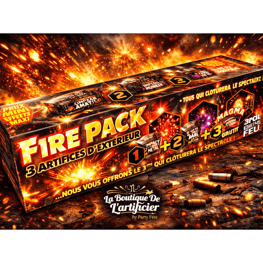 COMPACT FIRE PACK 3 EN 1 - La Boutique De L'artificier