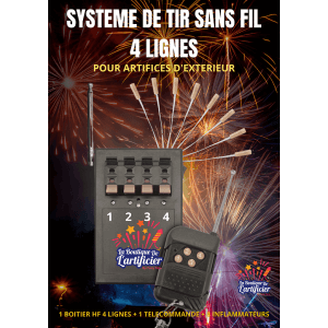 Système d' Allumage à distance pour 4 artifices - La Boutique De L'artificier