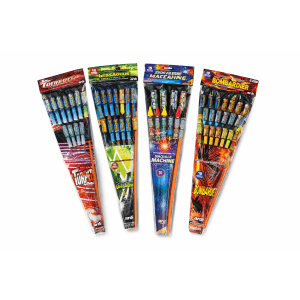 Pack Fusées Gros Calibre – Bombardier, Torpedo, Space Machine & Criss Cross - La Boutique De L'artificier