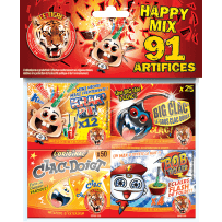 HAPPY MIX – 4 Best Sellers Le Tigre en Assortiment F1 - La Boutique De L'artificier