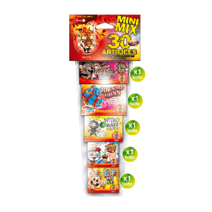 MINI MIX – Assortiment Compact de 30 Petits Artifices F1 - La Boutique De L'artificier