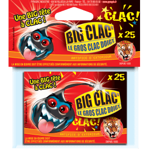 BIG CLAC – Boîte de 25 Gros Clac Doigts Puissants F1 - La Boutique De L'artificier