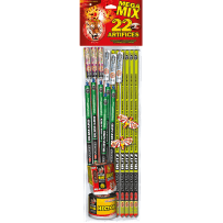 MEGA MIX – Assortiment de 22 Artifices Puissants F3 - La Boutique De L'artificier