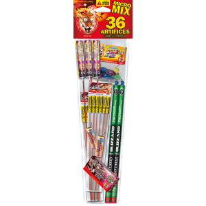 MICRO MIX – Assortiment Best Of de 38 Artifices Le Tigre F2 - La Boutique De L'artificier
