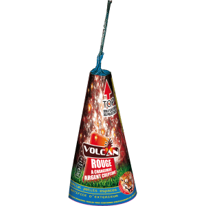Duo de Petits Volcans Double Effets – Rouge et Vert Crépitants F2 - La Boutique De L'artificier